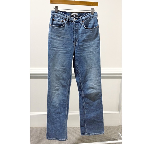 RE/DONE Originals || 70s Bootcut Jeans in Blazed Indigo Light Wash 26 - Picture 2 of 13